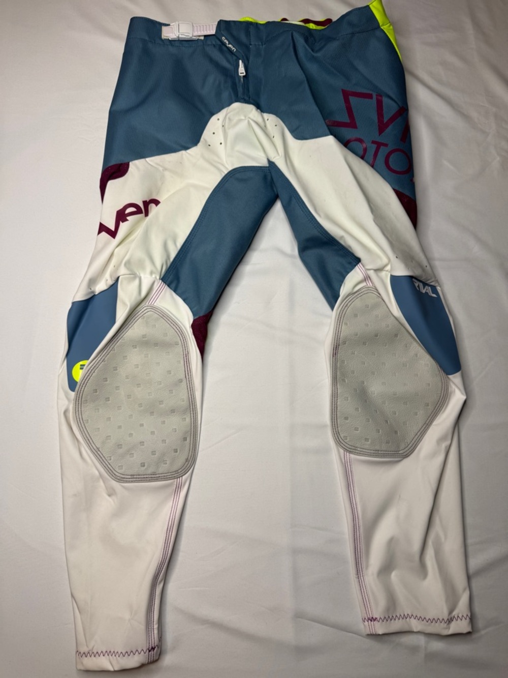 Seven MX Rival Motocross Pants Size 32 Blue White Maroon Dirt Bike MX